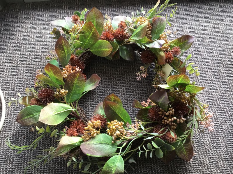 Artificial wild flower wreath Order Gifts Online The Flower Shop