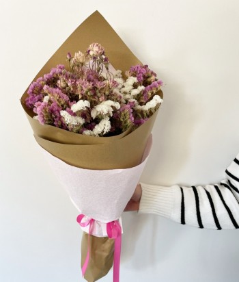 Dried Rose and Statice Bunch