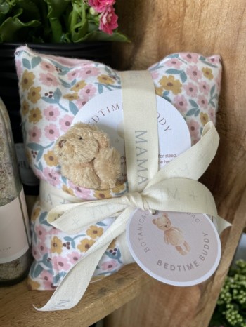 Children's botanical wheat bag with bedtime buddy